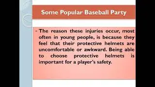 Head Safety in Baseball is Important   Check out the Helmet