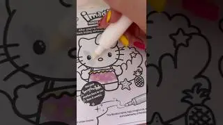 Magic Marker 🤩 coloring  Hello kitty drawing! #shorts