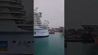 Norwegian Joy & Wonder of the Seas in Miami Port