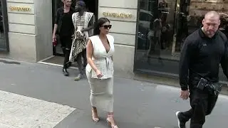 EXCLUSIVE - Kim Kardashian shopping at Givenchy Store in Paris