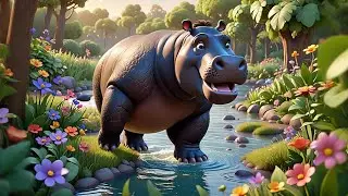 Happy Hippo Hop &mdash; Big Feet Beat! | Fun Hippo Song for Kids | Bouncy Animal Rhyme