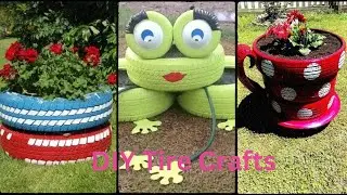 DIY Tire crafts Garden | upcycle old tires into treasure ideas