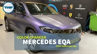 Carwrap Mercedes EQA in KPMF Matte Purple Blue wrap