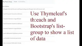 use th:each and Bootstrap list-group to show a list of data
