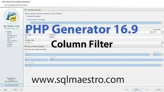 PHP Generator 16.9 new features. Part 1. Column Filter