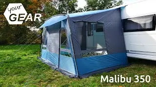 yourGEAR Wohnwagenvorzelt Malibu 350 &bull; Caravan-Zelt, Reisevorzelt mit herausnehmbarer Vorderwand
