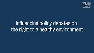 Influencing policy debates on the right to a healthy environment