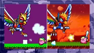 Kirby Super Star - Dyna Blade All Stages comparison (SNES vs DS)