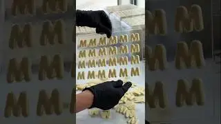 M Shape Chocolate Mould | How to Make Chocolate Letters M 🍫 #Shorts #Chocolate #M #letter #mold