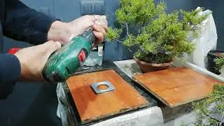 Hacer torno casero por 2 €, brico- bonsái.