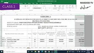 How to Make Budget 2022-23 in Urdu School Education Punjab Pakistan (CLASS 2)