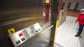 Sweden, Stockholm, Skarpnäck Subway Station, 2X elevator, 1X escalator