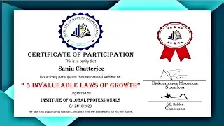 Free International Webinar Certificate With in 2 Minutes | Free Certificate | Online Webinar Certifi