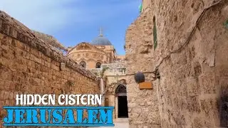Hidden Cistern under the Church. Christian Quarter Old City Jerusalem Israel. Coptic Helena's Chapel