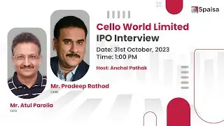 Cello World IPO Interview | Cello World IPO Price Band ₹617 to ₹648 Per Share - 5paisa