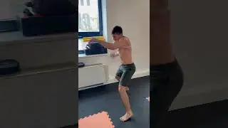 Work with resistance band / Boxing training