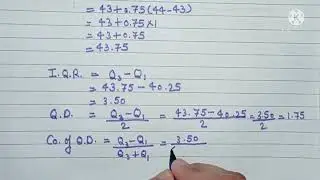Business Statistics - Inter Quartile Range (I.Q.R.) | Quartile Deviation | Measures of Dispersion