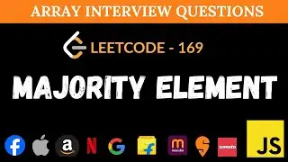 Majority Element - Leetcode 169 | Moore Voting Algorithm in JavaScript