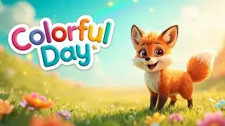 Colorful Day with a Little Fox 🦊🌈 | Learn Colors for Toddlers | Fun Animal Song