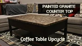 DIY Faux Granite Table Top | Coffee Table Upcycle