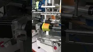 Square bucket labeling machine #labelingmachine #squarebottlelabelingmachine #bottlelabelingmachine