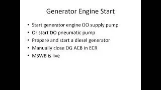 Dead Ship Start Procedure Presentation
