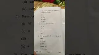 Computer IT skills AEC-1 #tmbu university sem-2 xam question