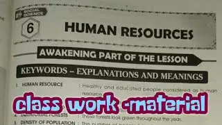 8th class social studies 6th lesson human resources question and answers notes
