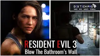How to Blow up the Bathroom Wall, C4 Battery Location for Detonator, ( RE3R Puzzle ).