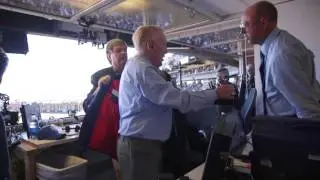 Inside Booth For Dodgers' Broadcaster Vin Scully's Final Call And Exit
