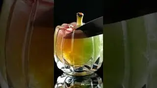 Glass Custard Apple Cut Open in 4K Slow Motion | Satisfying Rainbow Jelly Reveal #asmr