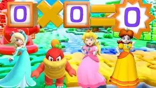 Super Mario Party Minigames - Miss Battle - Pom Pom vs Peach vs Daisy vs Rosalina