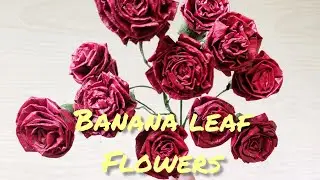 Banana Leaf Craft | Flowers From Dry Banana Leaves | #bananaleafflowers #handmade #craft #diy #decor