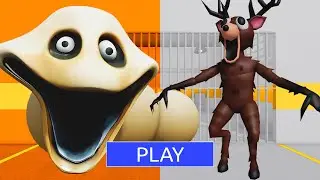 ORIGINAL HUNGRY WORM vs DEER! 99 NIGHTS IN THE FOREST MORPHS in BARRY'S PRISON RUN! #roblox #obby