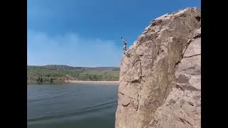 Cliff jumping in CO Green Mountain Reservoir 2017