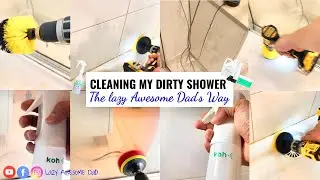 How to clean dirty shower the lazy way with KOH & grout power scrubber drill brush kit