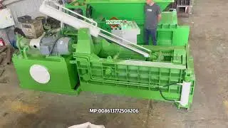 160T Front Push Metal Baler for Cyprus Client | Hydraulic Scrap Metal Baling Machine Demo