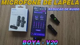 🎙️UNBOX E TESTES COMPLETOS DO MICROFONE DE  LAPELA BOYA V20 | VALE A PENA❓ #boya #samsung #s23ultra