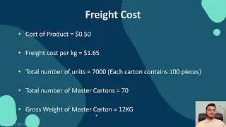 How to calculate per unit freight cost
