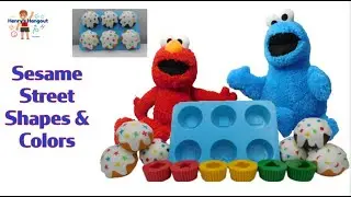 Sesame Street Shapes & Colors, Learning Resources Cupcake Shape Sorter. Best Preschool Elmo video!