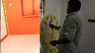 Asian room color and pop design spray paint