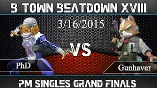 B-Town Beatdown XVIII PM Grand Finals - PhD (Sheik) vs Gunhaver (Fox)