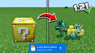 Lucky Block Addon Minecraft PE/BE 1.21 || Craftable Lucky Block Minecraft 1.21