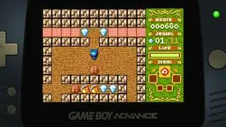 Boulder Dash EX EX Story World of Fire Stage 5 Nintendo Game Boy Advance Emulated