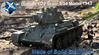 Build Video - Dragon 1/72 Scale T-34 Model 1943 with Resin Interior Part 2/2...