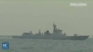 China's guided-missile destroyer conducts live-fire drills