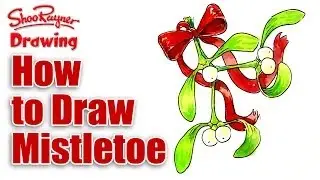 How to draw Mistletoe for Christmas