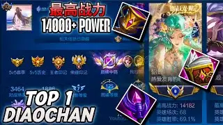 TOP 1DIAOCHAN IN CHINA - DIAOCHAN GAMEPLAY RANKED - BEST BUILD HONOR OF KINGS CHINA