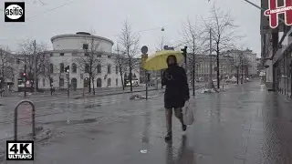 Grey and Rainy Winter Day in Helsinki Finland 🌧️ Walking through the City Center (15 January 2023)