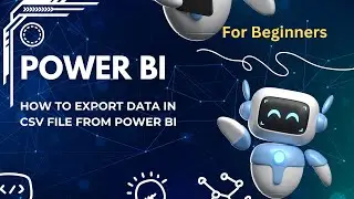 12. how to export data in CSV from Power BI | Power BI tutorial | For Beginners